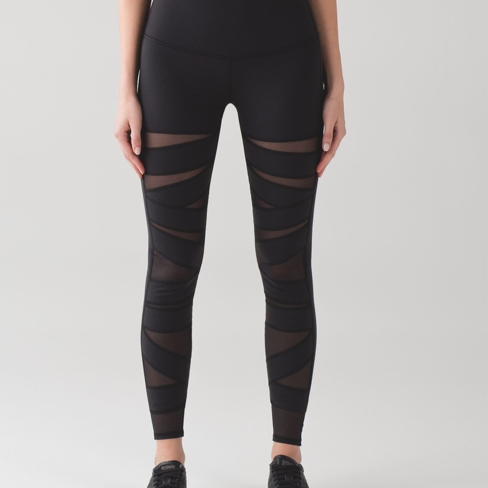 Lulu lemon Wunderunder High rise mesh leggings